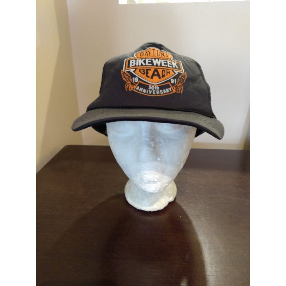 Vintage 1991 Daytona Bike Week Snapback Hat 50th Anniversary Motorcycle Biker